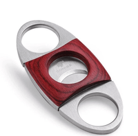 Cigar Cutter Double Blade Wood Red